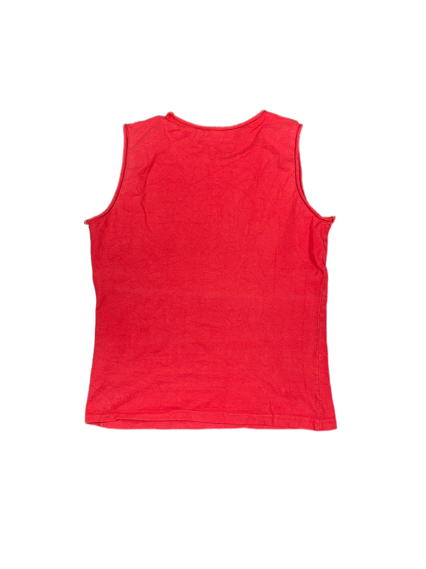Y2k Sleeveless Top Love Girl Red - S
