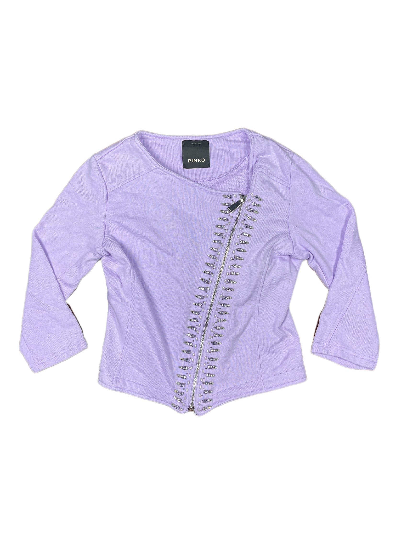 Pinko Zip Sweatshirt Lavender Purple - XS