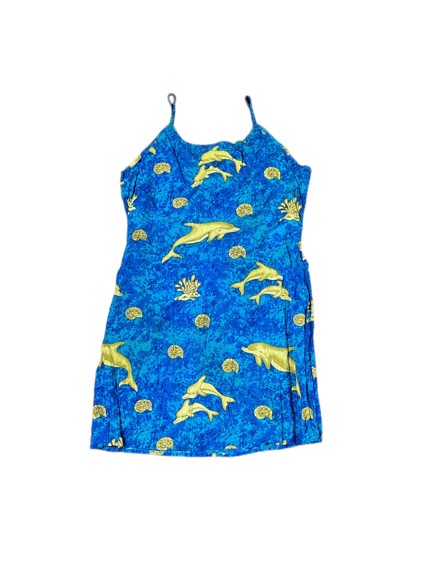 Vintage Donario Dolphin Sleeveless Dress Blue - XL/XXL