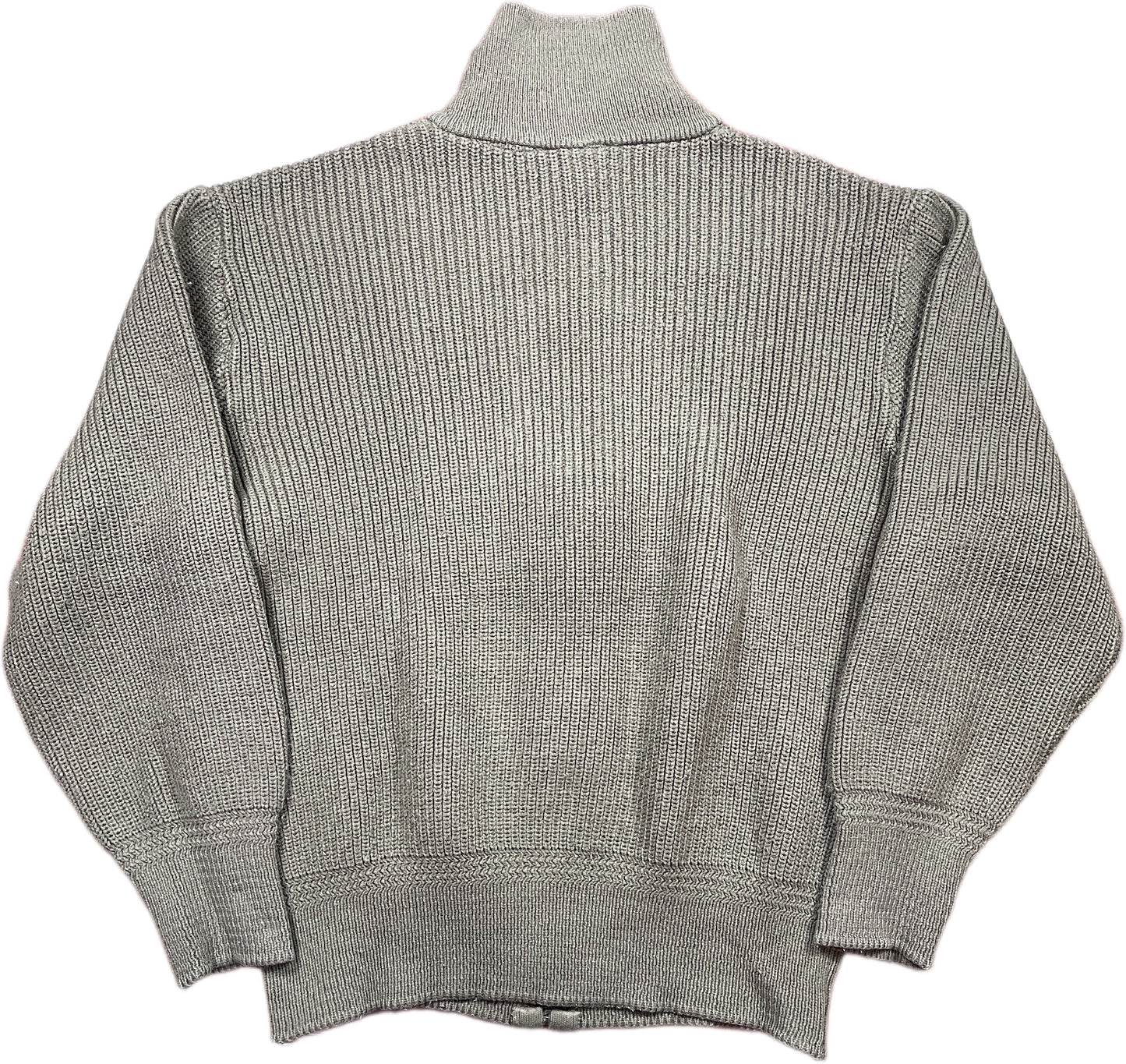 Vintage Knitted Sweatshirt Green Acrylic XL