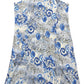 Kingfield Dress Blue Floral Pattern Polyester L