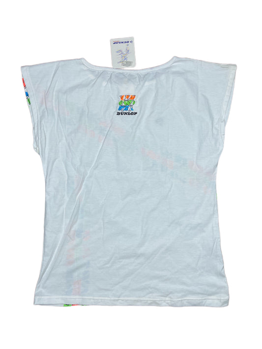 Vintage Dunlop Sleeveless Top White Multicolor - M