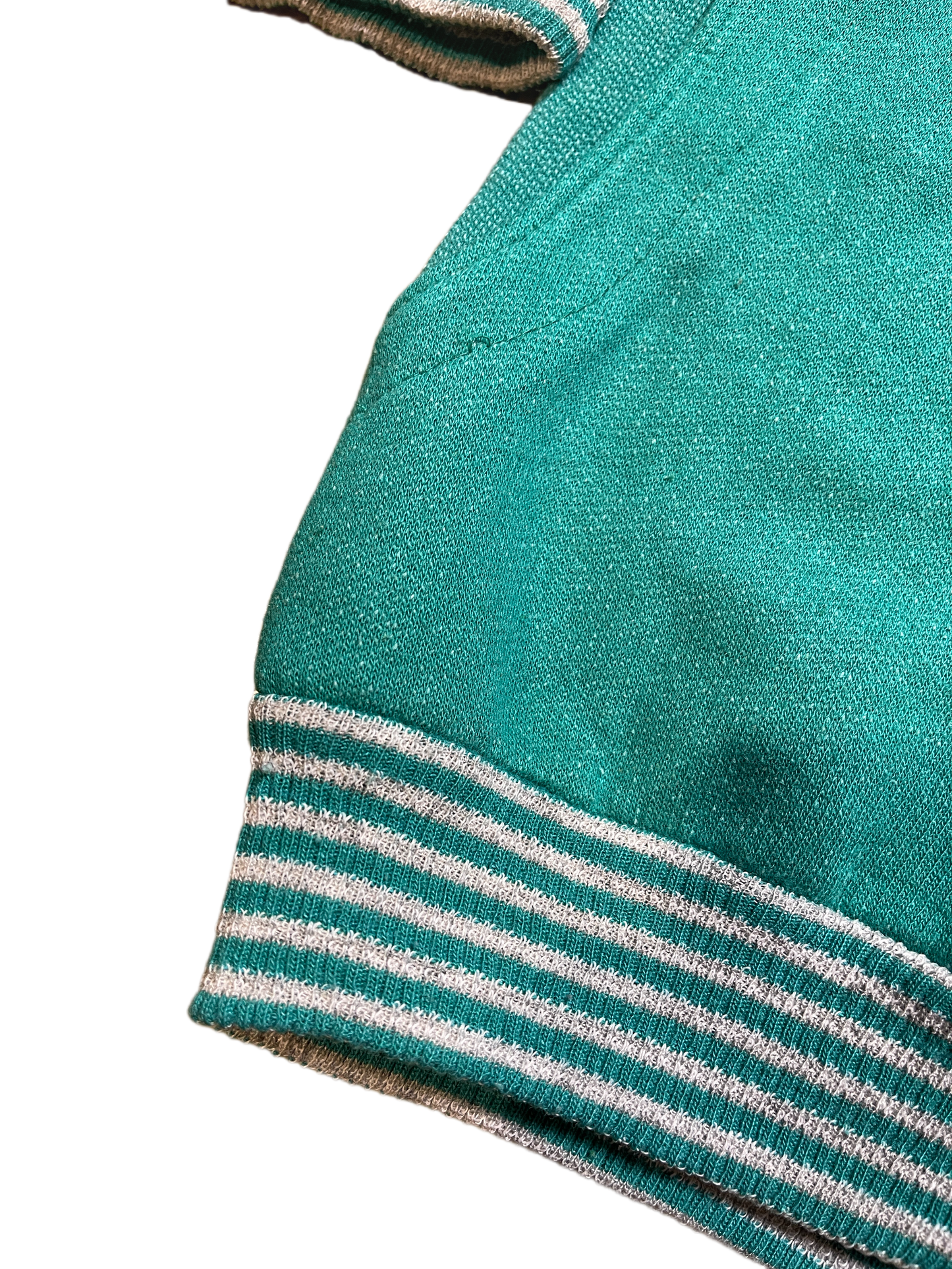 Vintage Stone Island Marina Turquoise Gray Sweatshirt 1980s | M