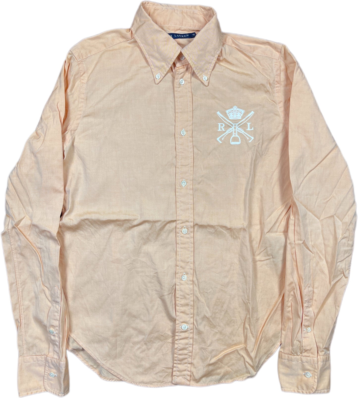 Ralph Lauren Long Sleeve Shirt Salmon Cotton L