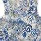 Kingfield Dress Blue Floral Pattern Polyester L