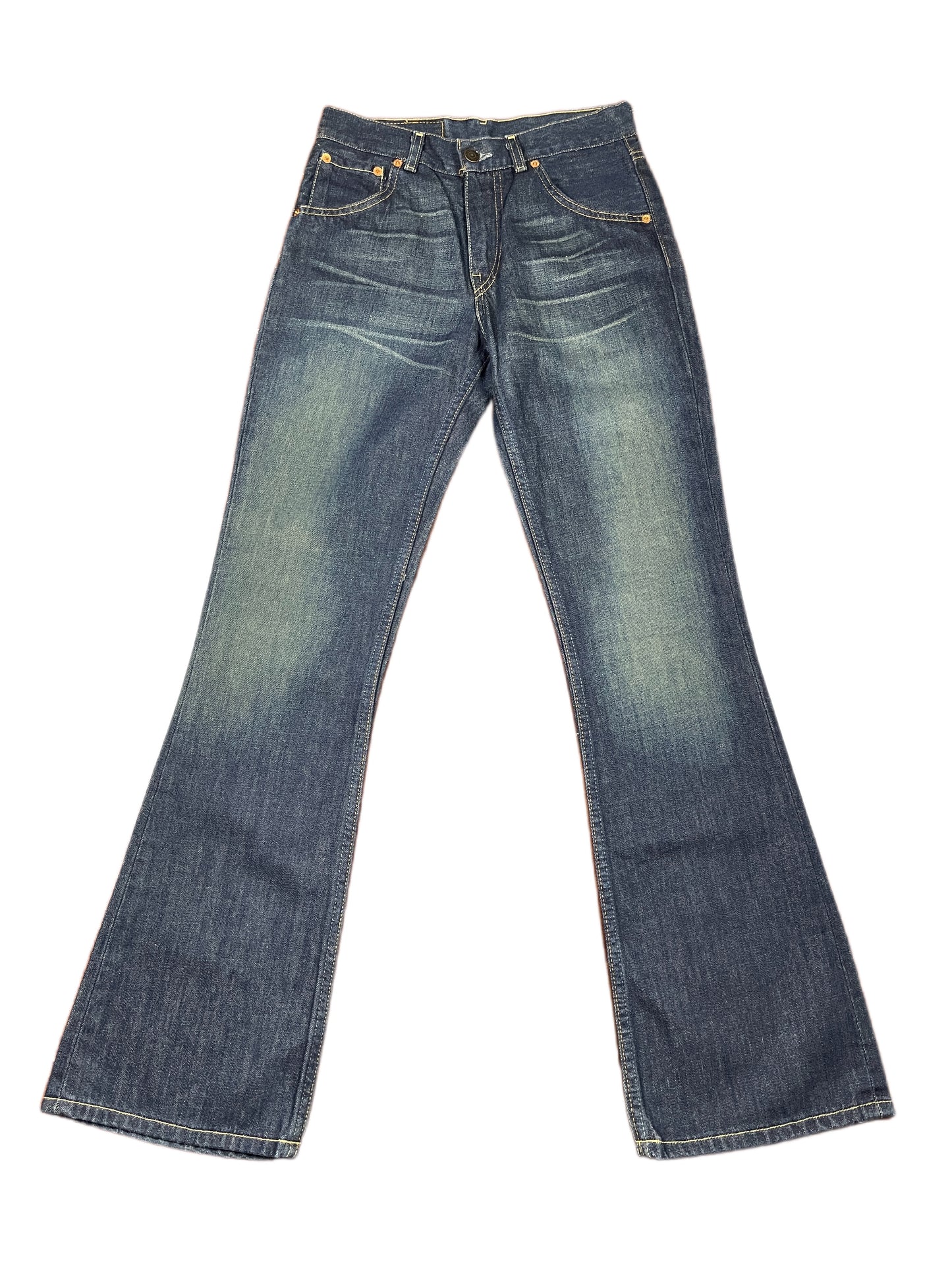 Vintage Levi's Low Waist Flared Denim Pants Blue - S/M