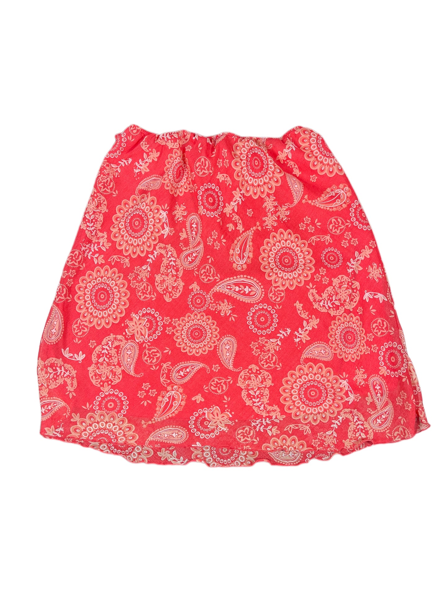 Y2k Midi Skirt Coral - S