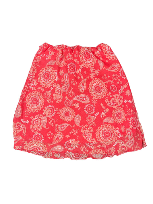 Y2k Midi Skirt Coral - S