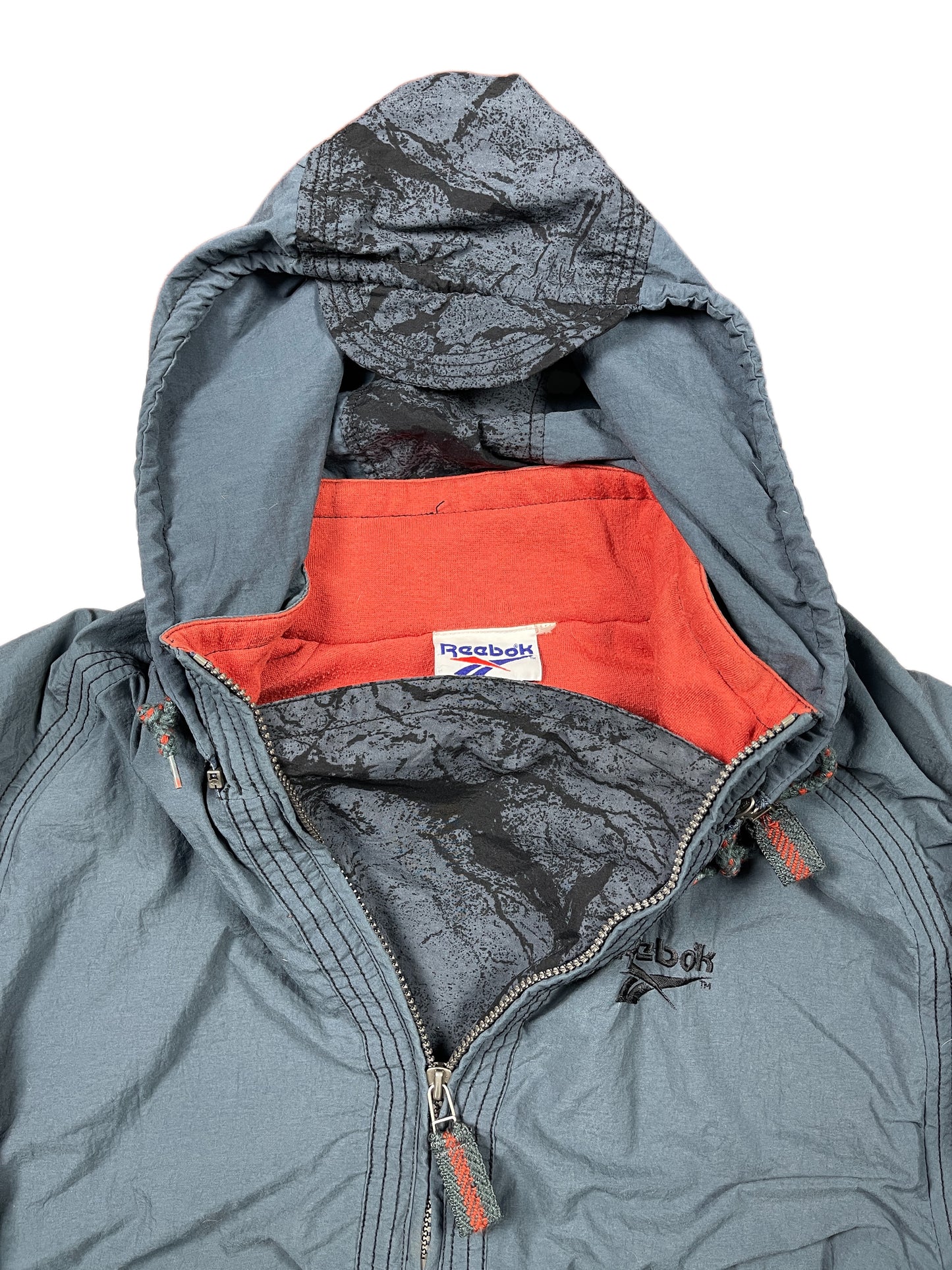 Vintage Reebok Jacket Blue Gray - L