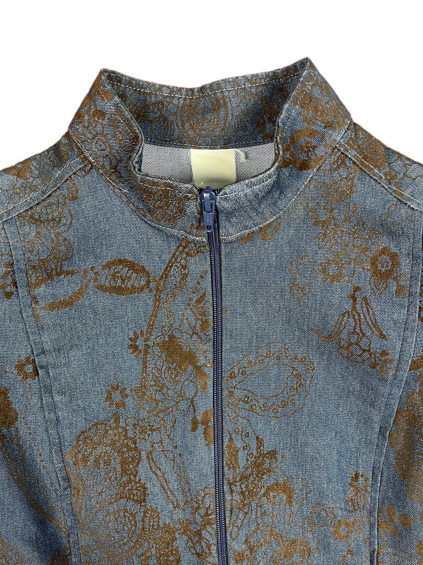 Vintage Denim Jacket Blue Brown - L