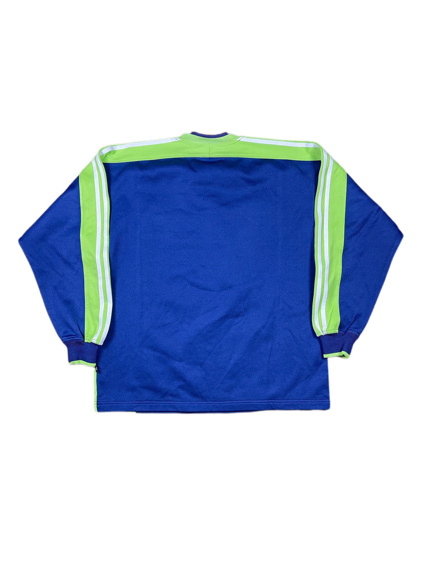 Vintage Adidas 2000s Sweatshirt Blue Green - S
