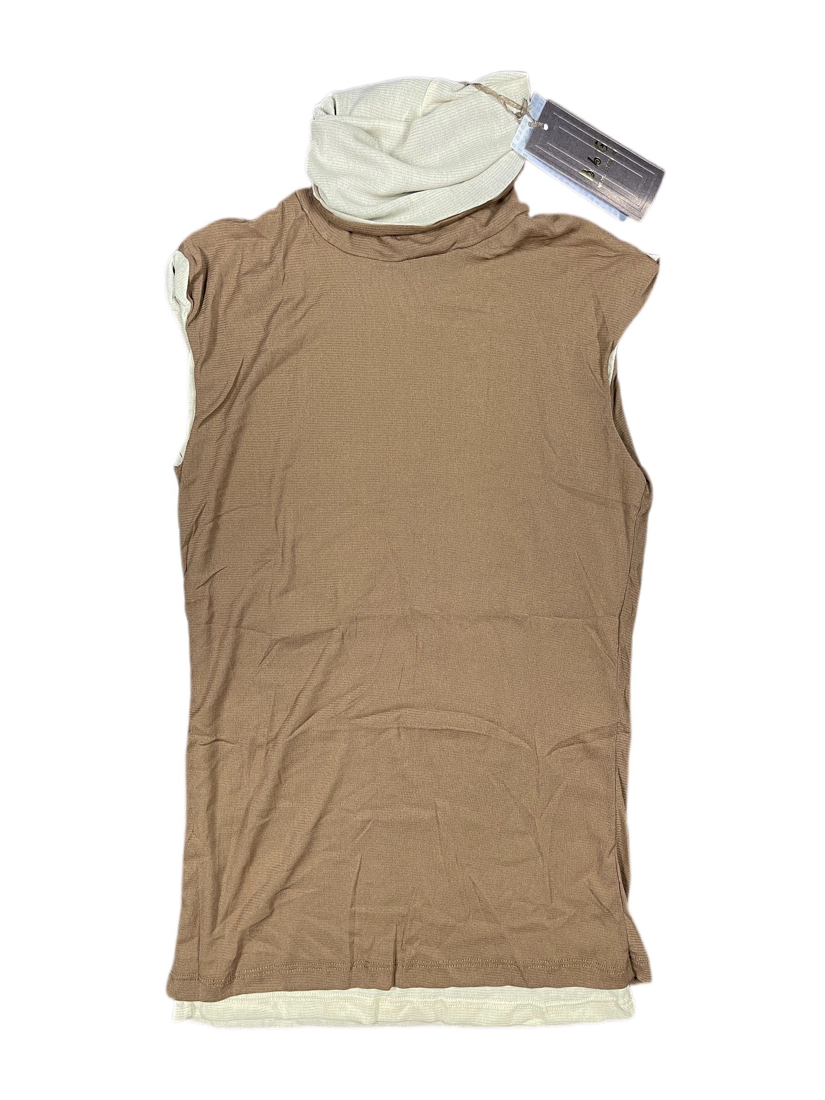 Y2k BbG Turtleneck Sleeveless Top Brown - M/L