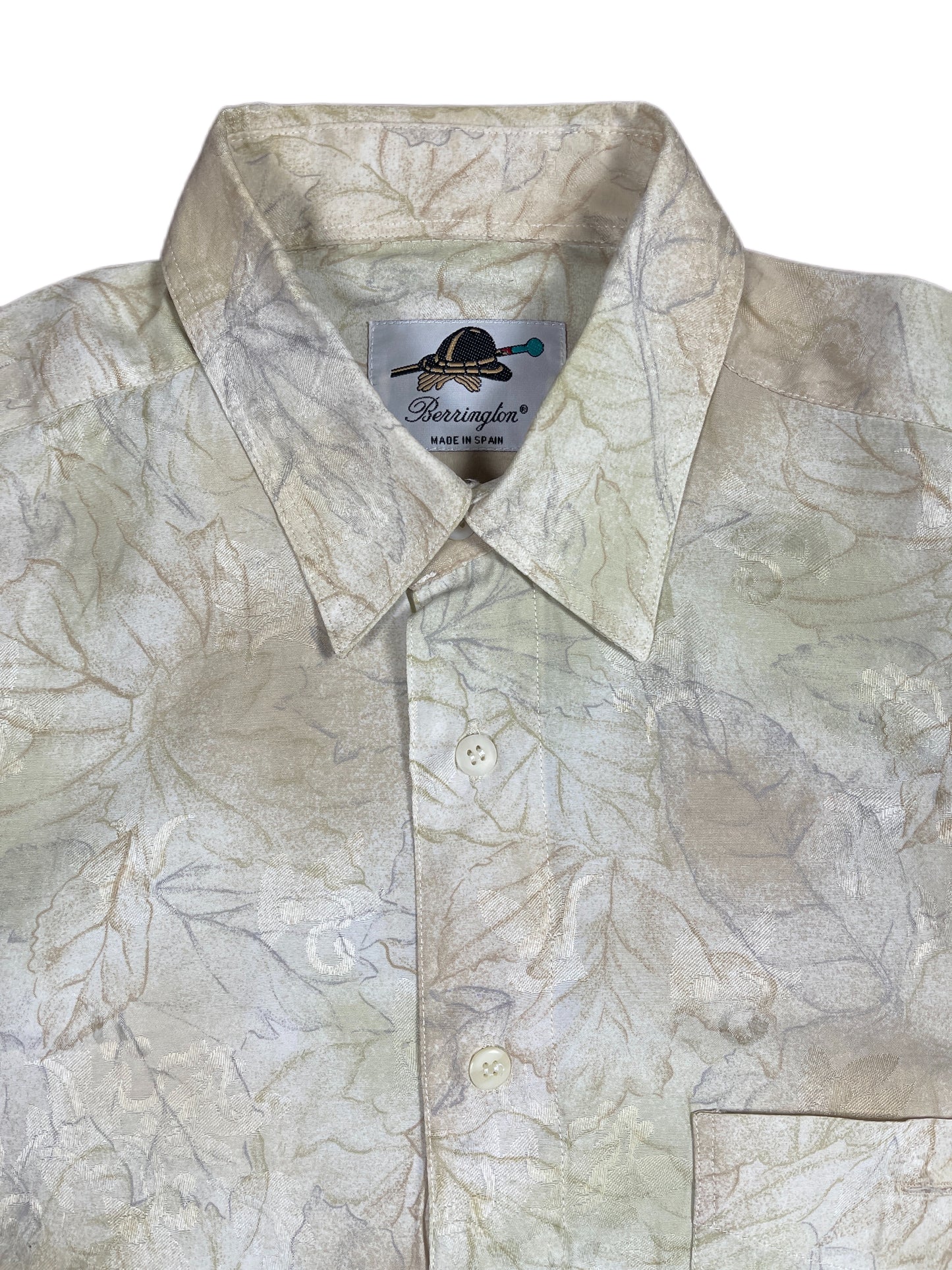Vintage Berrington Short Sleeve Shirt Cream - L