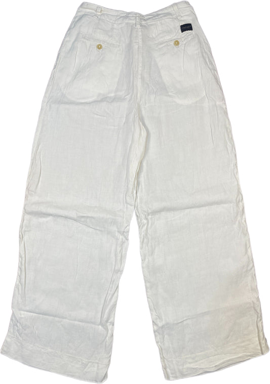 Rene Lazard Pants White Linen M