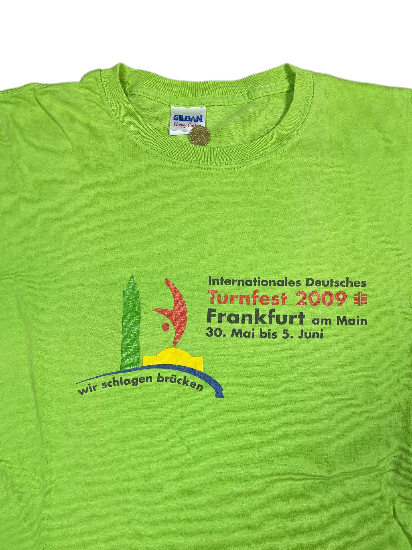 Y2k Gildan 2009 T-Shirt Green - XL