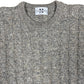Vintage Menspunt Knitted Sweatshirt Gray Beige - M