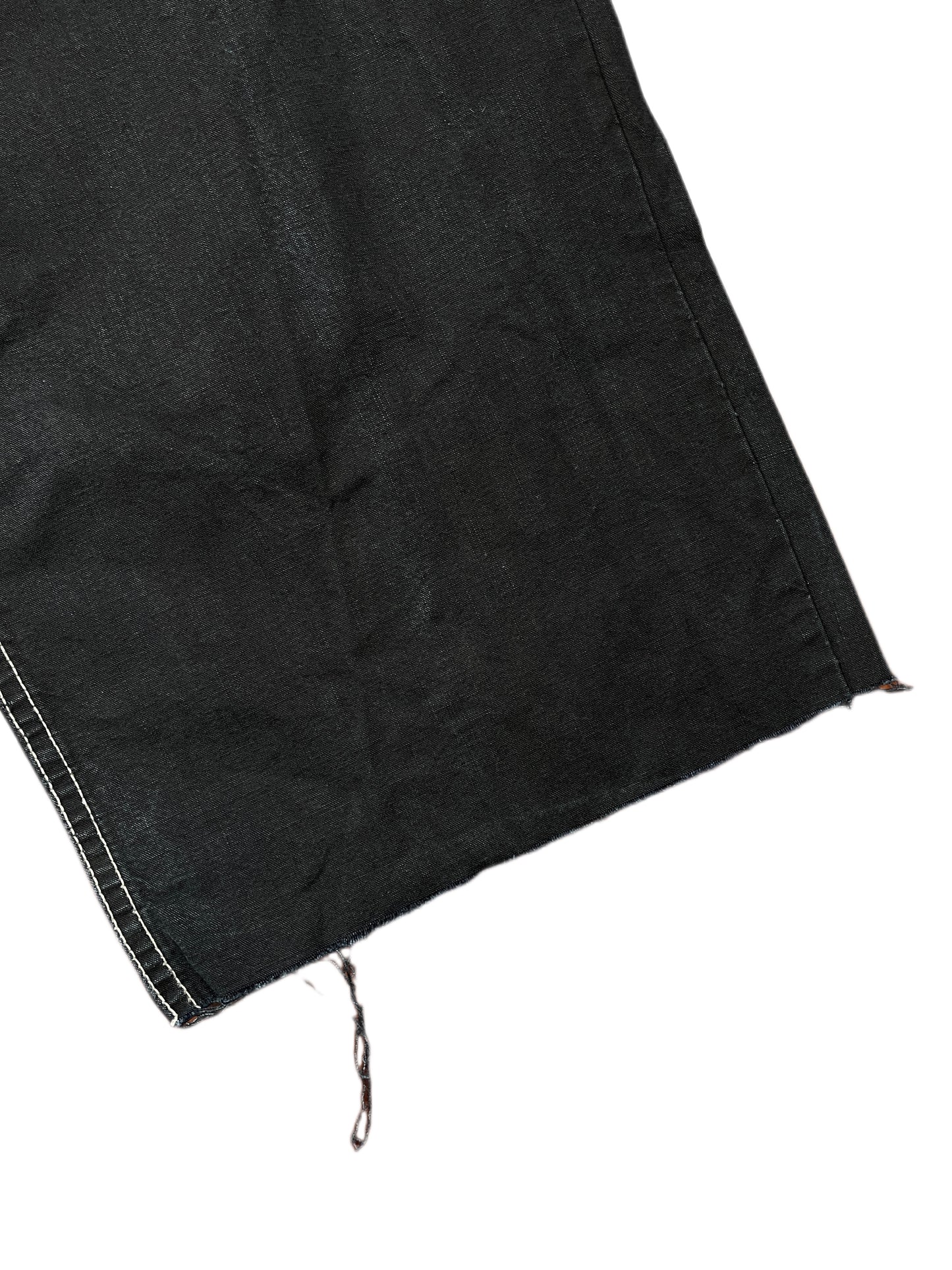 Y2k Dickies Cropped Denim Pants Hip Hop Black - XXL