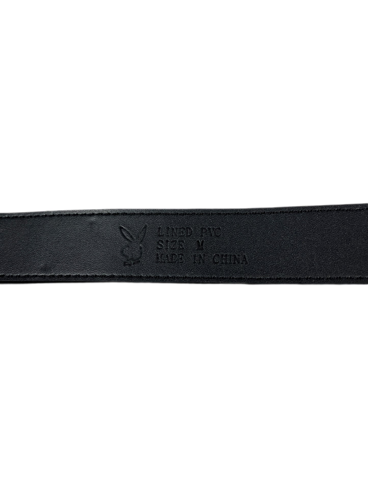 Y2k Playboy Belt Black Gray 2004