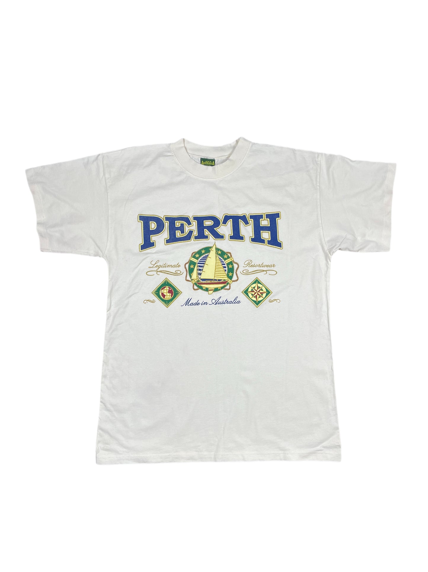 Vintage Australia Perth T-Shirt White Cream - L