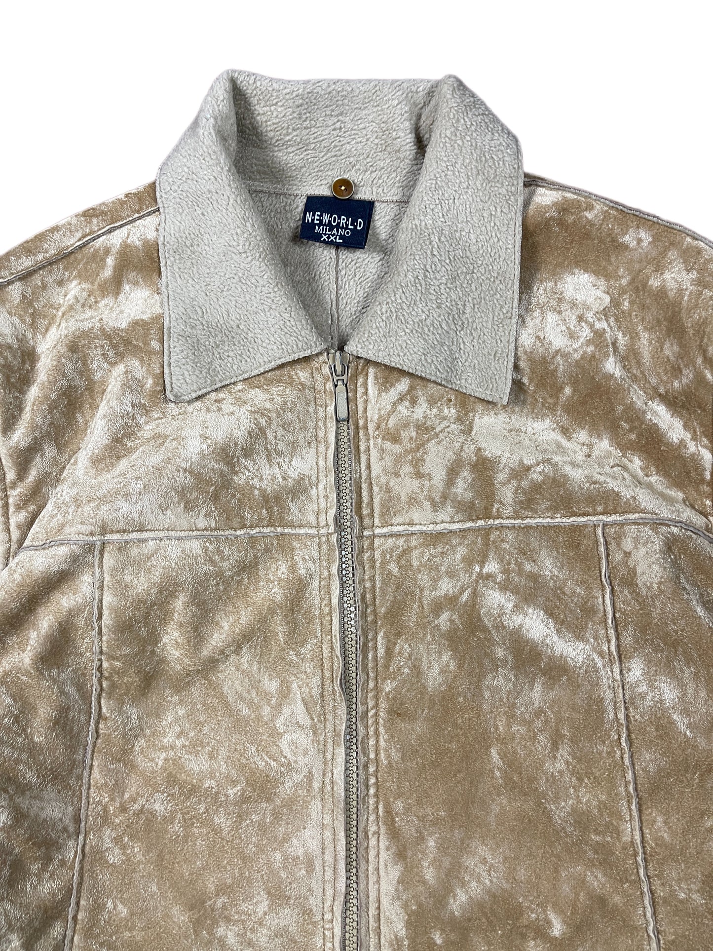 Vintage Neworld Velvet Jacket Beige - XXL
