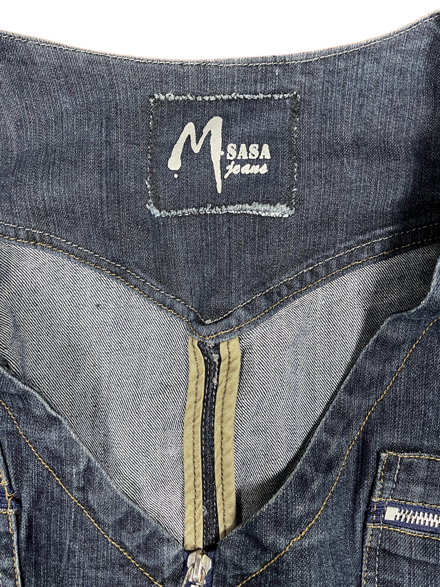 Y2k Msasa Jeans Denim Vest Blue - M/L