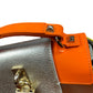 Patrizia Pepe Leather Handbag Silver Multicolor