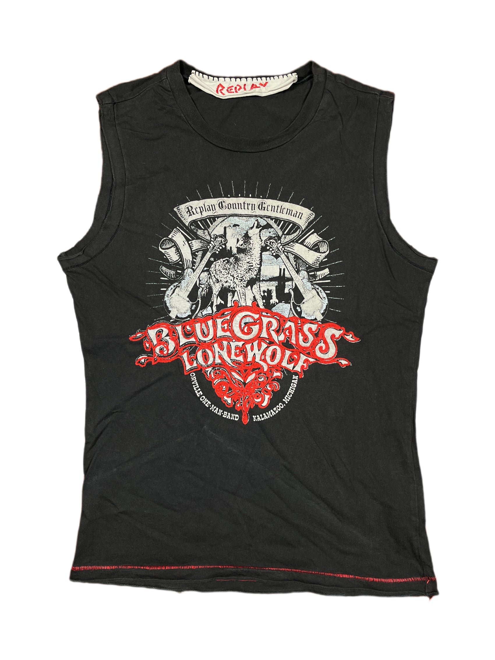 Y2k Replay Tank Top Black - L