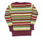 Y2k Yessica Knit Sweatshirt Striped Multicolor - L