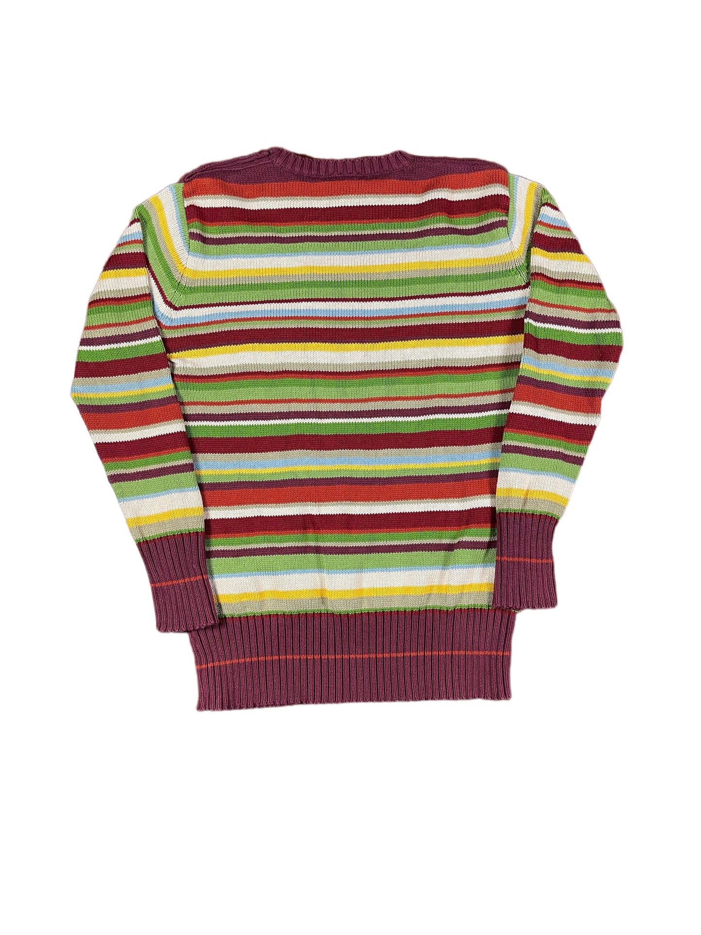 Y2k Yessica Knit Sweatshirt Striped Multicolor - L