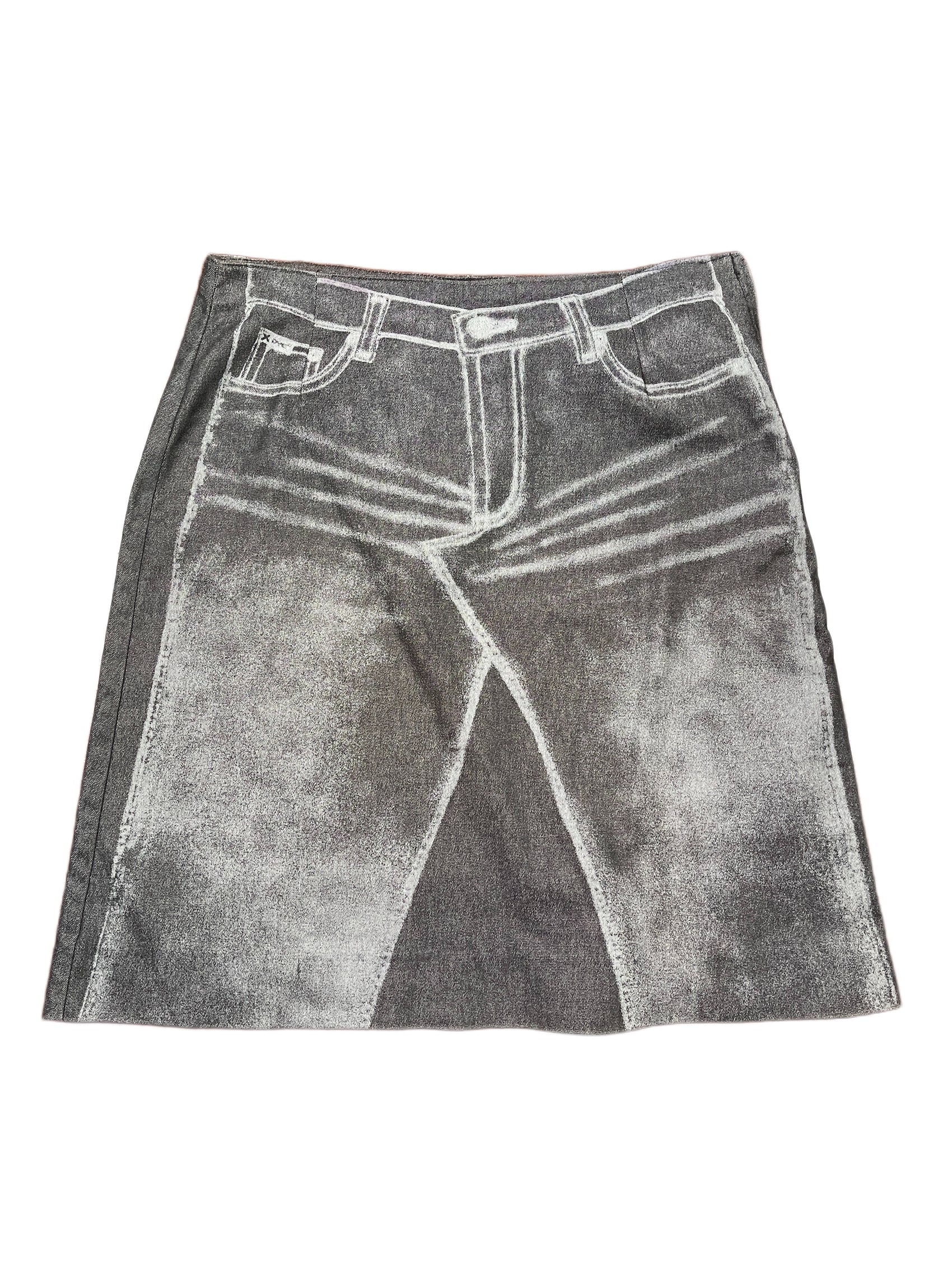 Y2k XDYE Skirt Gray - L