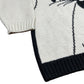 Vintage Droopy 1999 Studio Aventures Chunky Knitted Sweatshirt Black White - M