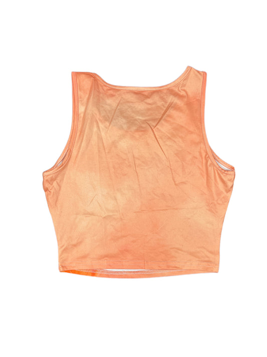 Stretchy Flower Top Orange - M