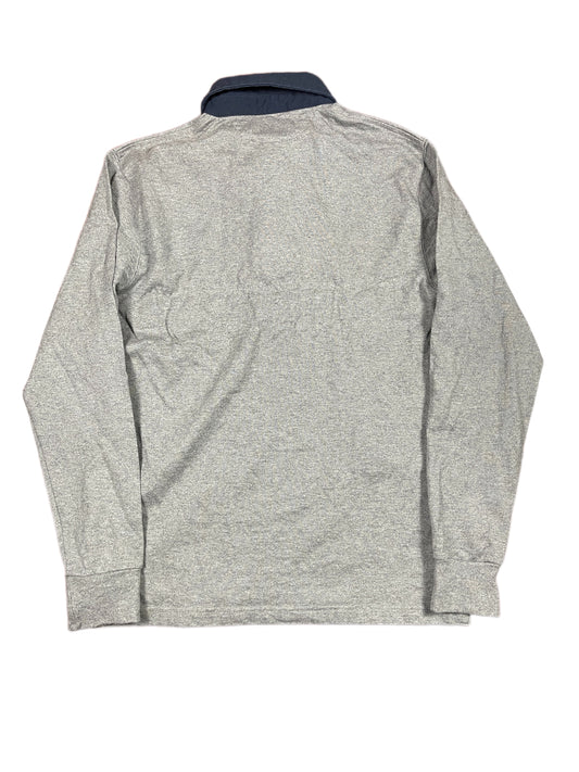 Y2k Hackett Rugby Long Sleeve Polo Shirt Gray - M