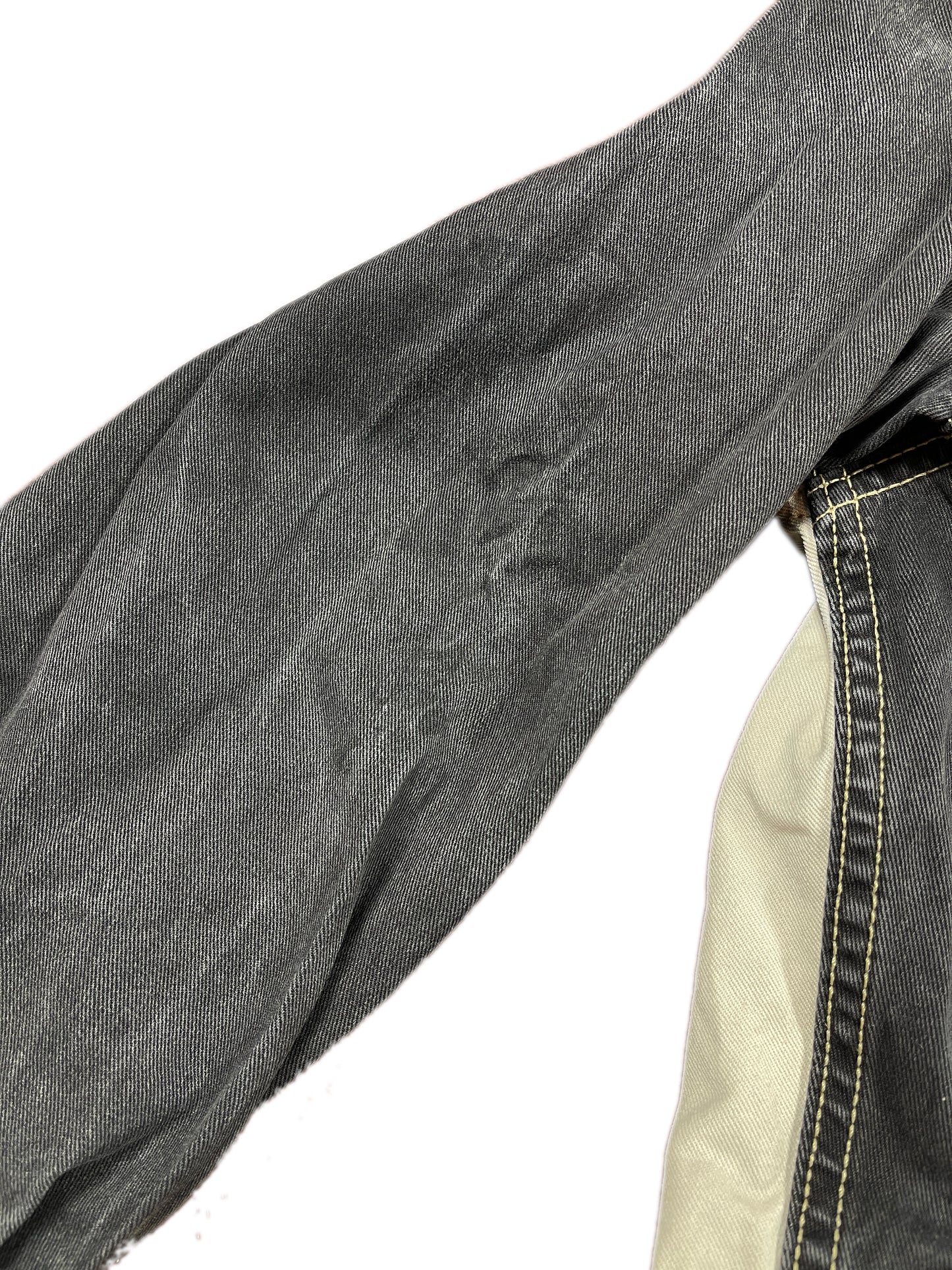 Vintage Diesel 90s Denim Jacket Gray Cream M