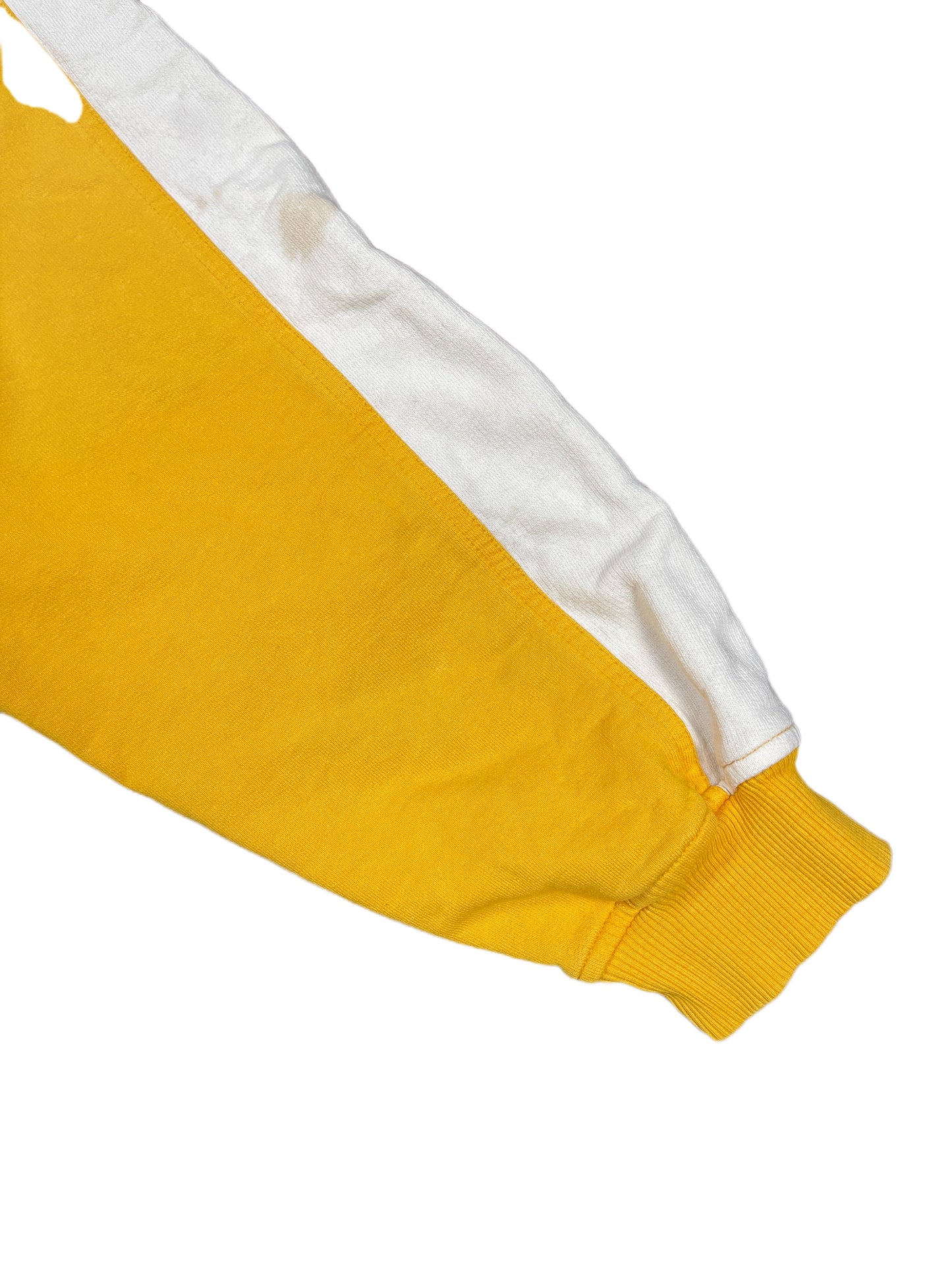 Vintage Puma Cropped Sweatshirt Yellow - XL