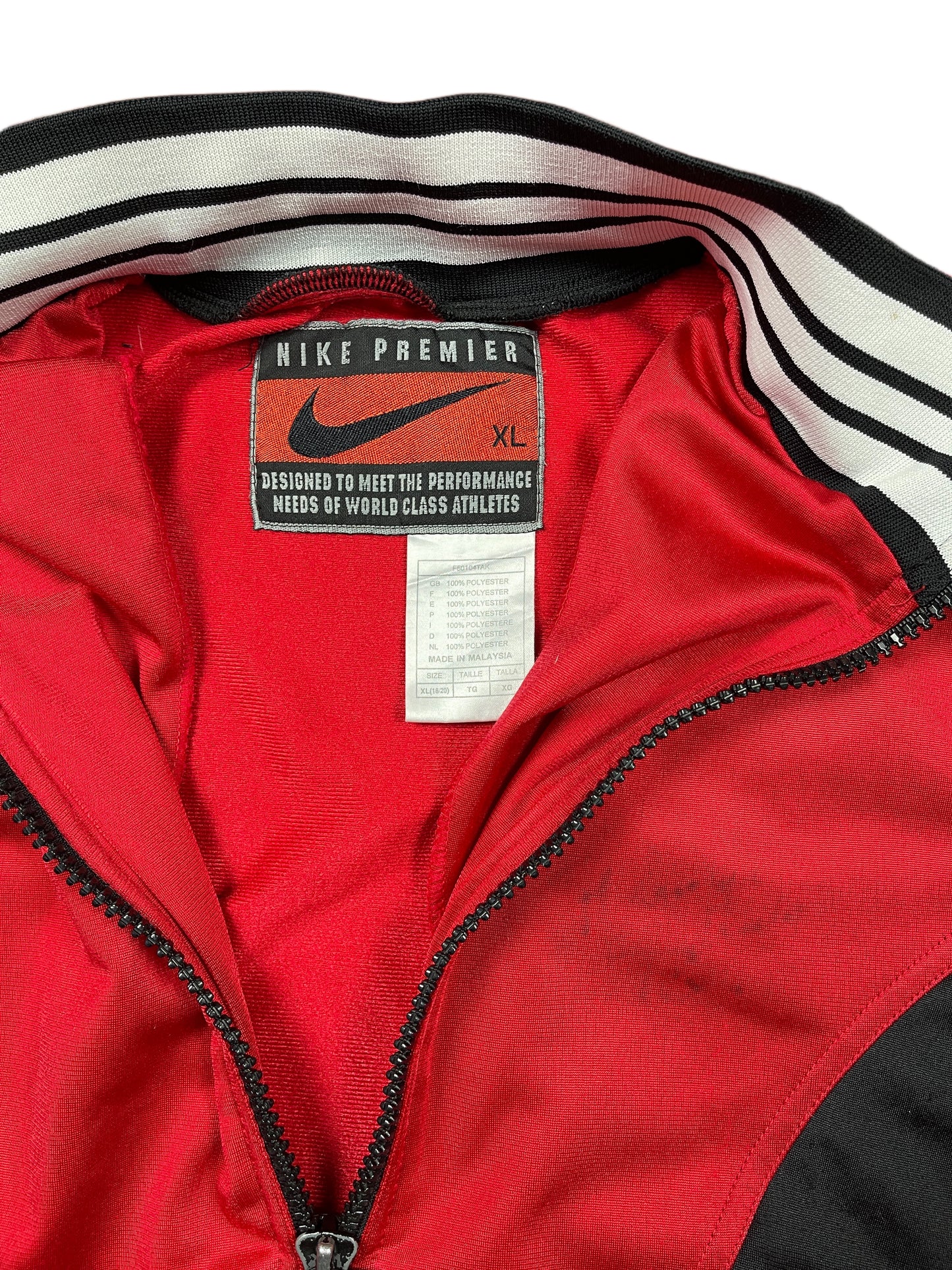Vintage Nike Premier Sport Jacket Red Black - XL