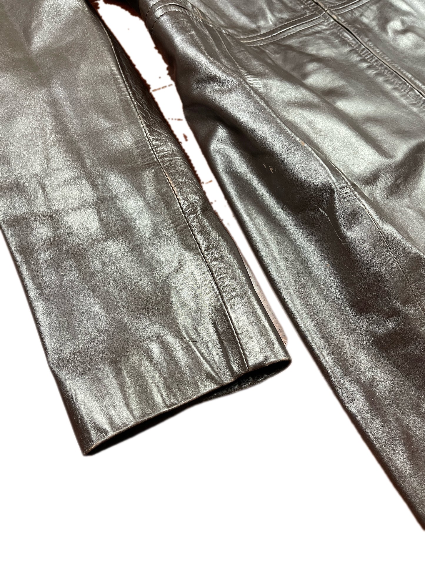 Vintage Imperio Clandestino Leather Coat Brown - L