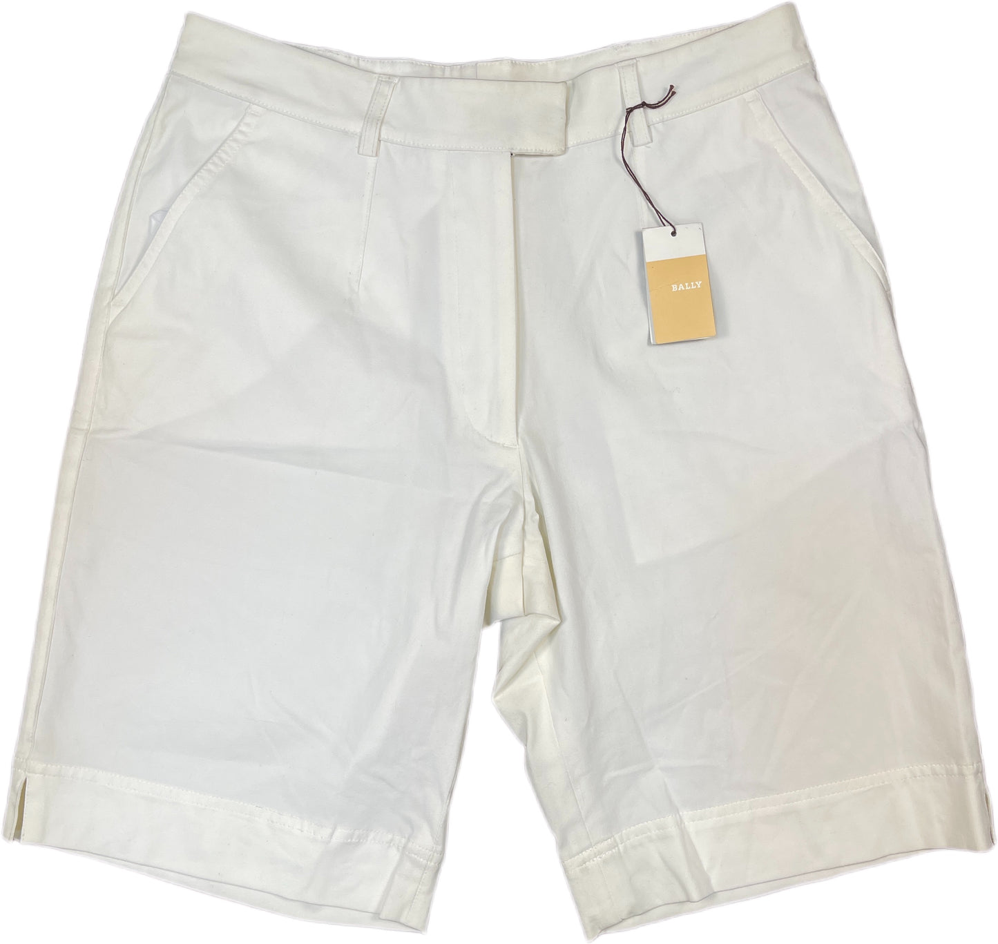 Bally Bermuda Shorts White Cotton Blend M