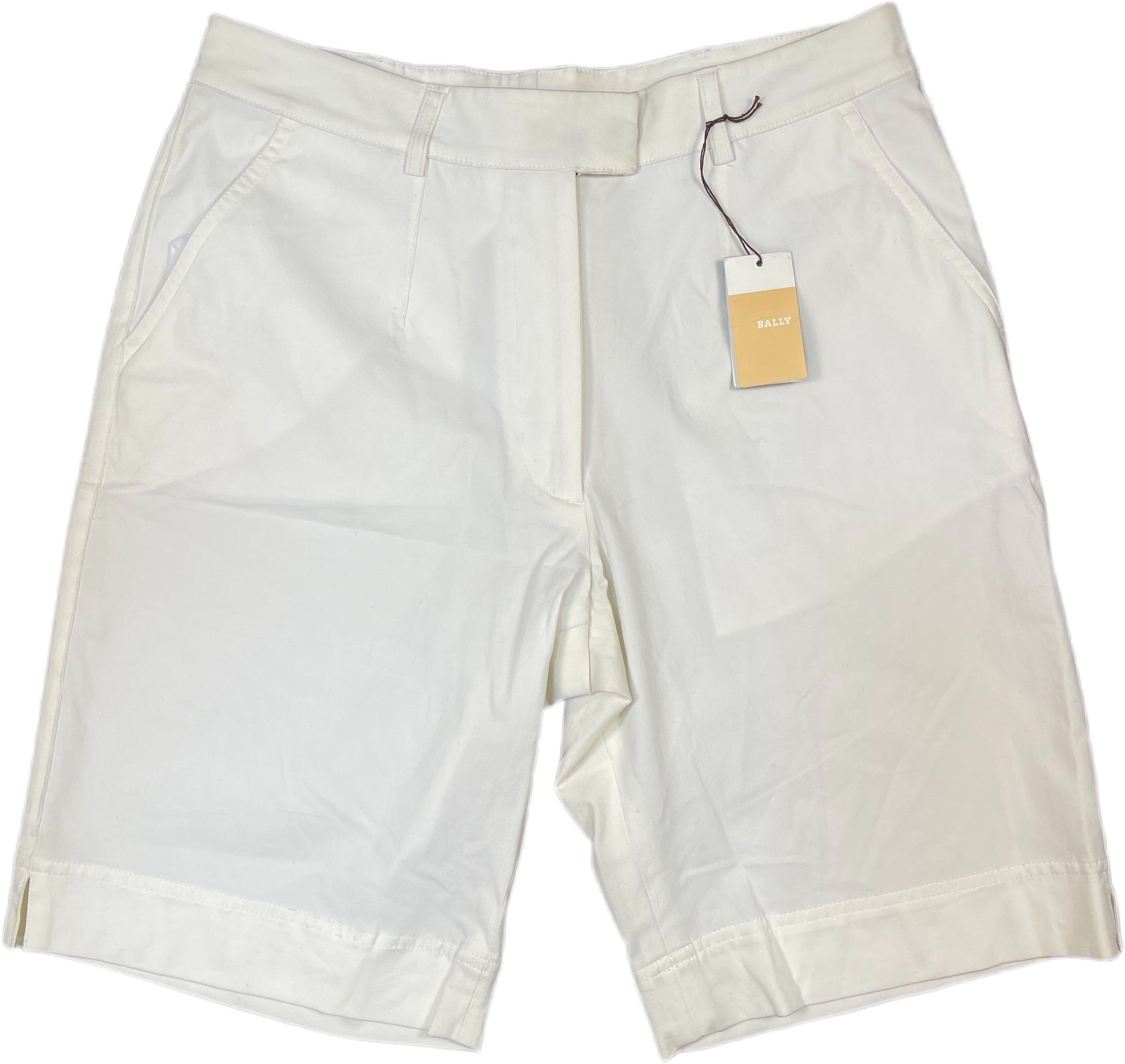 Bally Bermuda Shorts White Cotton Blend M