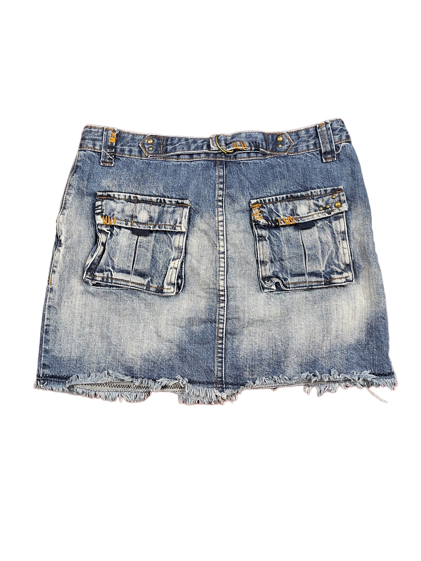 Y2k Jennyfer Low Waist Denim Skirt Blue - L