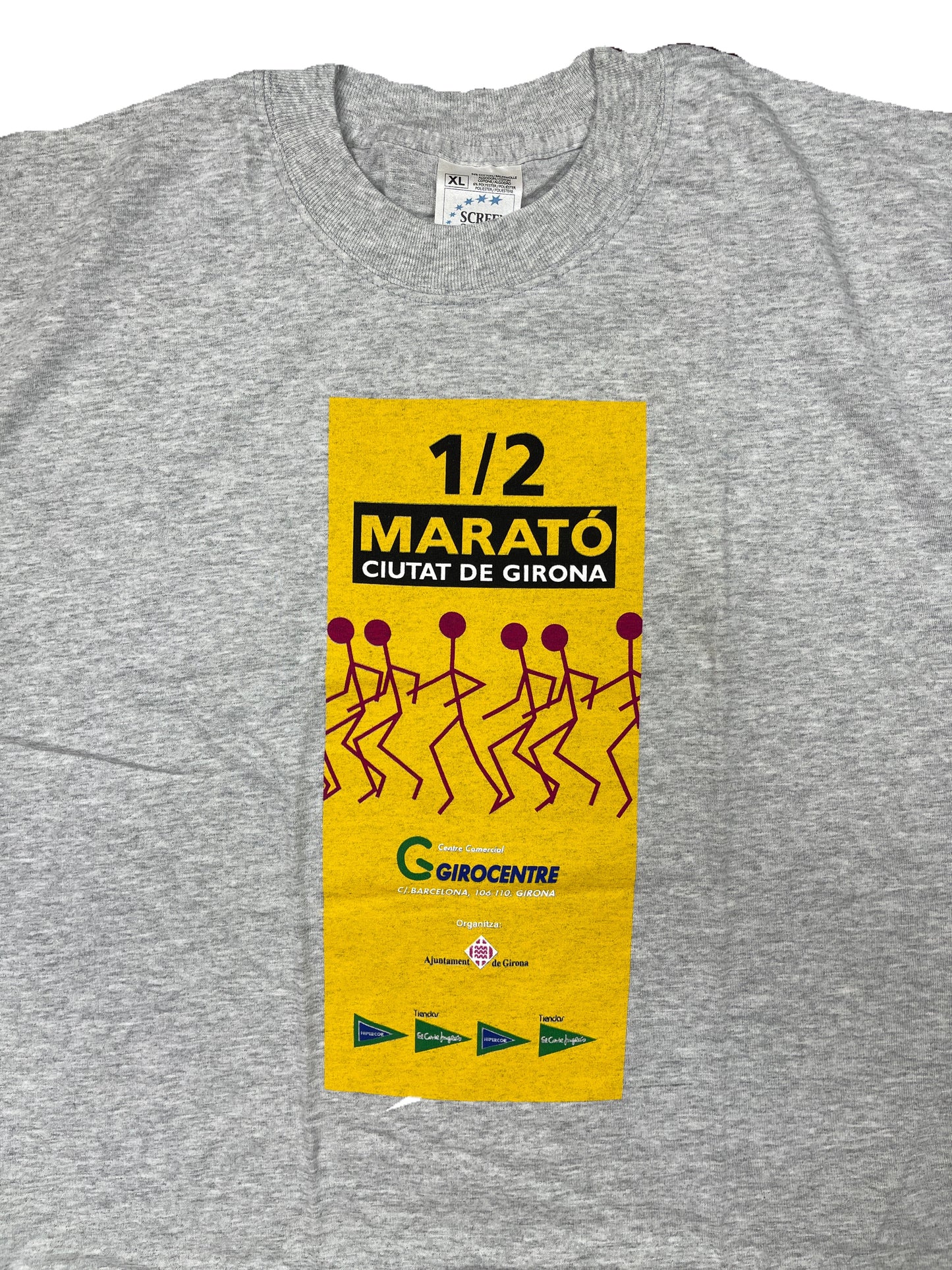 Vintage Marathon Girona T-Shirt Gray 90s XL