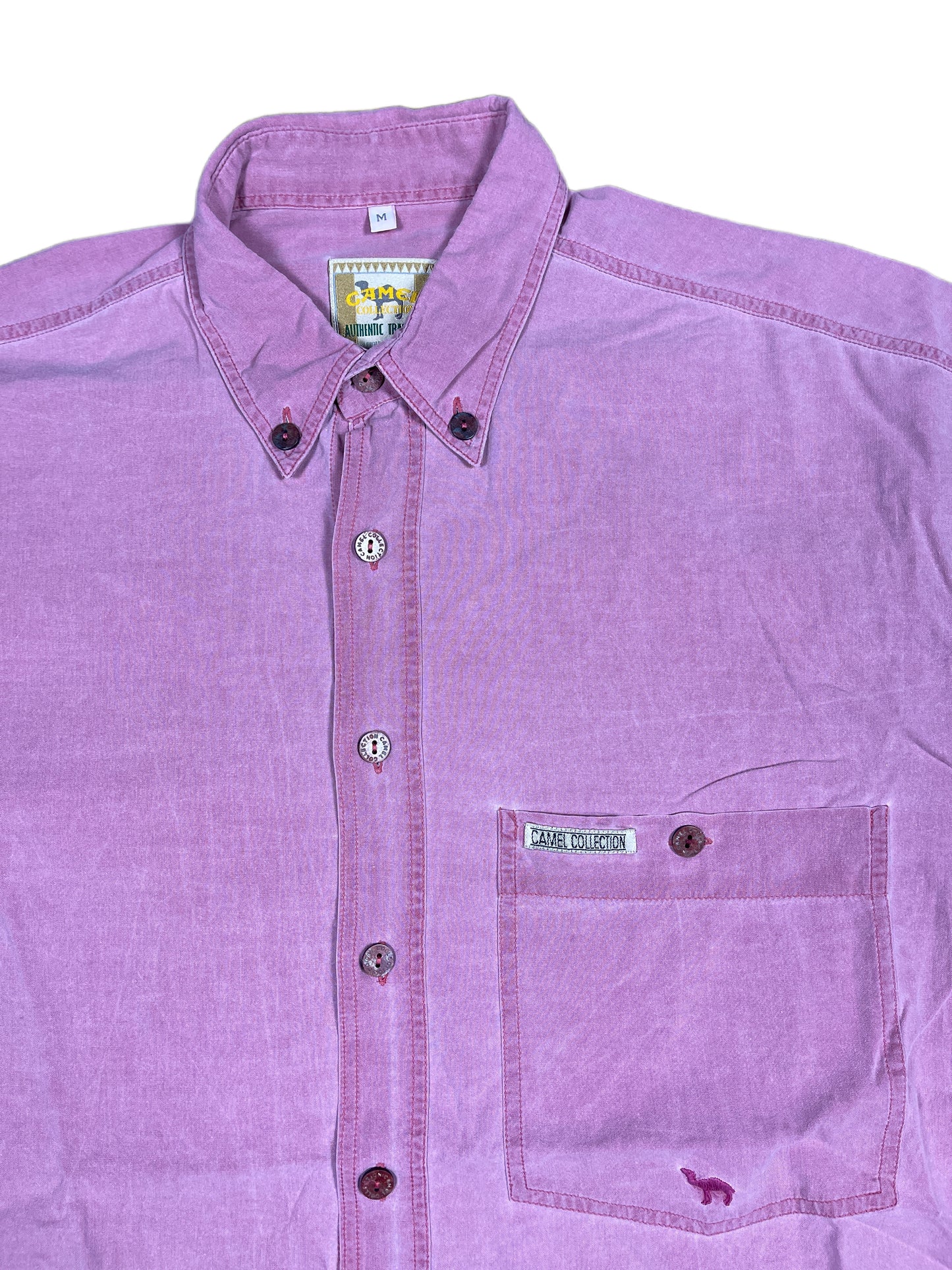Vintage Camel Short Sleeve Shirt Pink -M