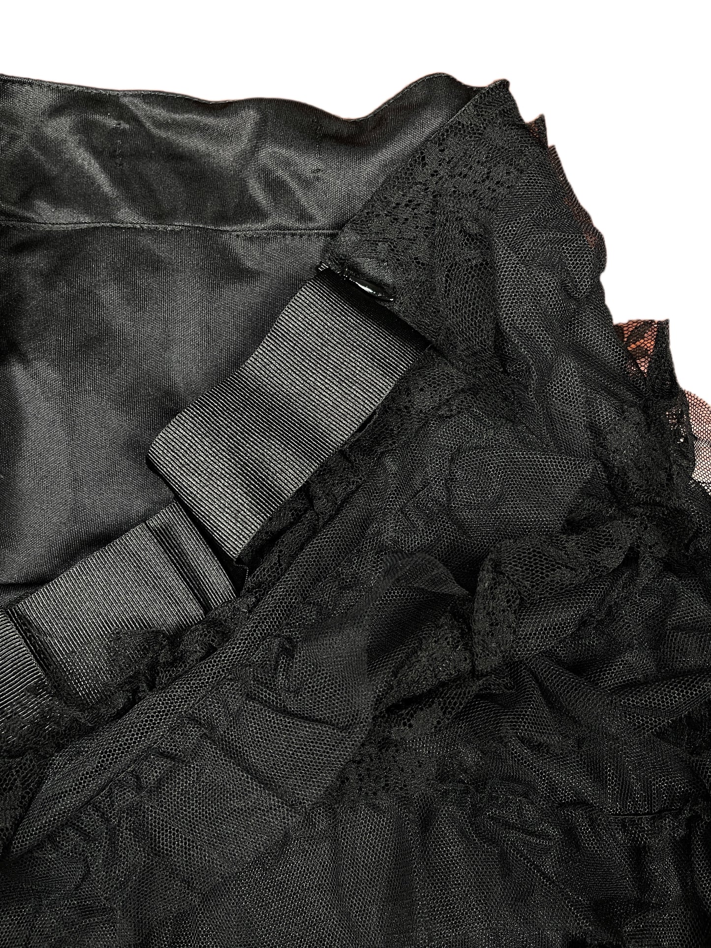 Vintage Ruffle Skirt Black - M