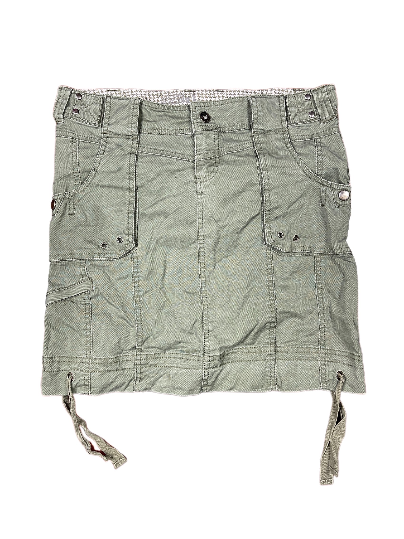 Y2k Bershka Skirt Khaki - M