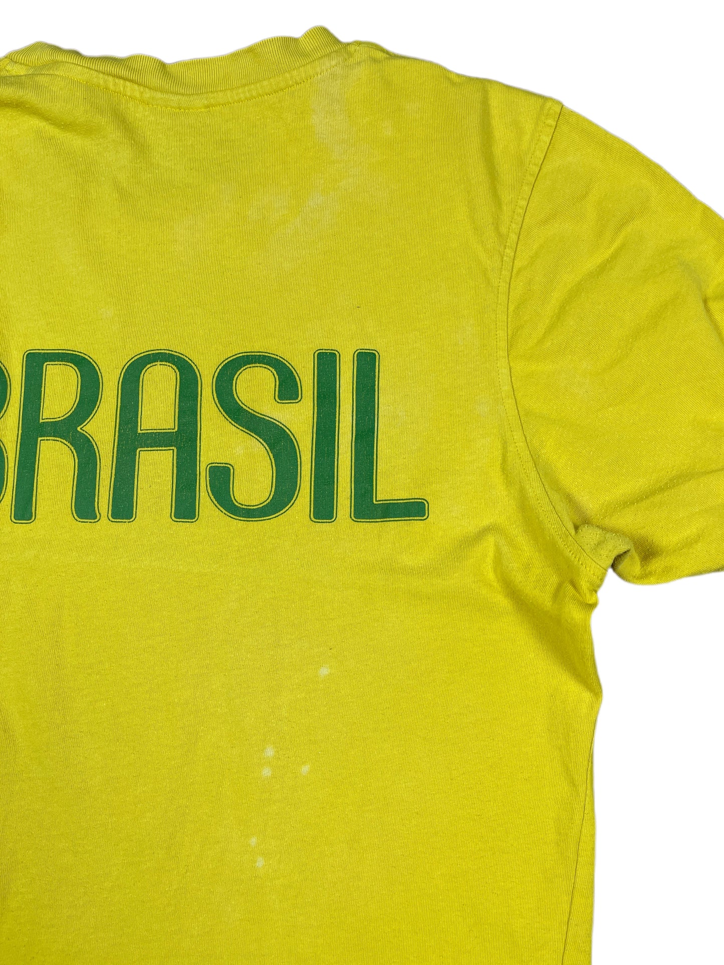 Y2k Nike Brasil T-Shirt Yellow - S