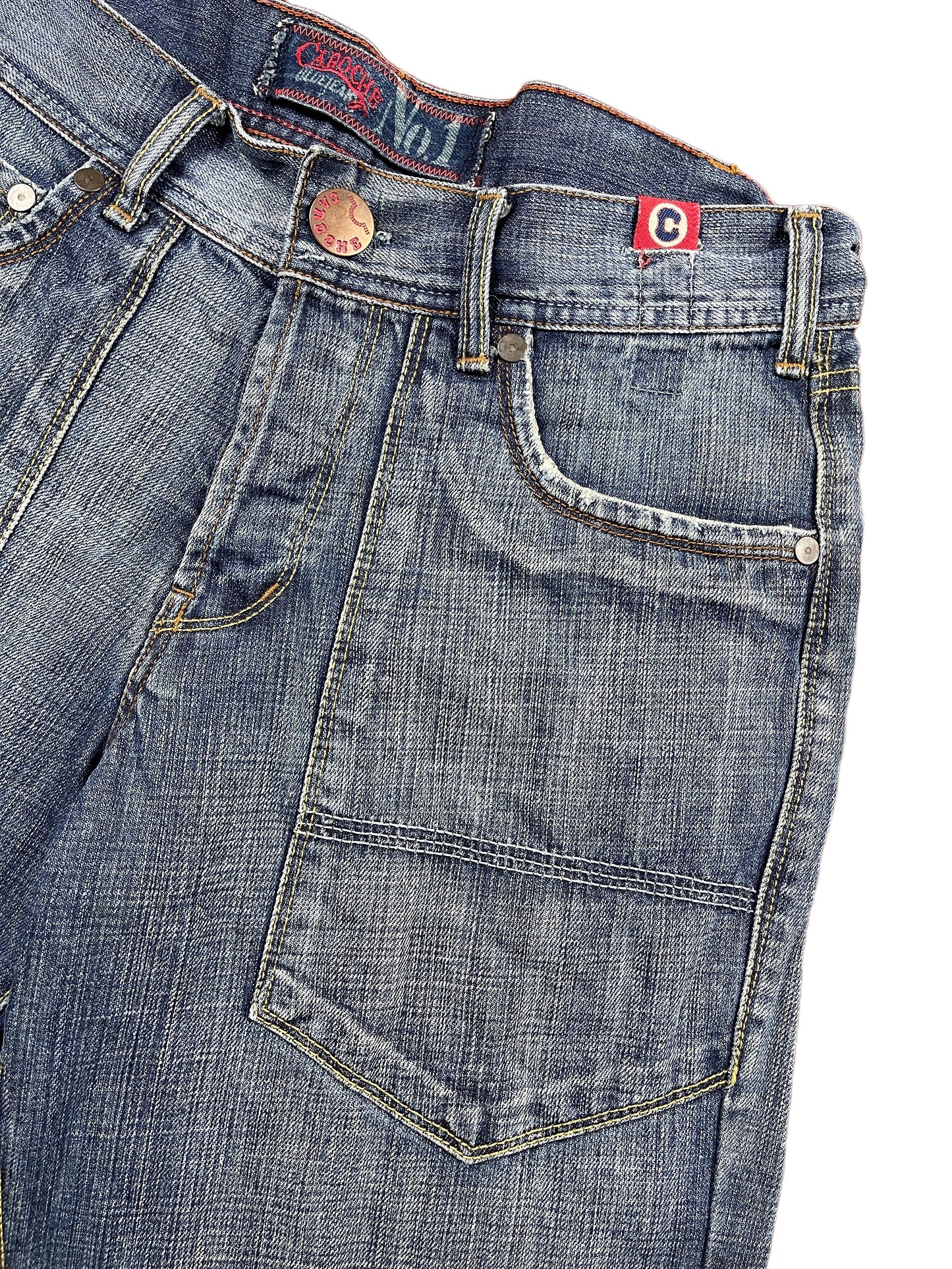 Y2k Caroche Bootcut Denim Pants Blue - S/M