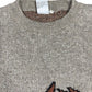 Vintage Warner Bros 2003 Looney Tunes Tasmanian Devil No Comment Knitted Sweatshirt Gray Brown - XL