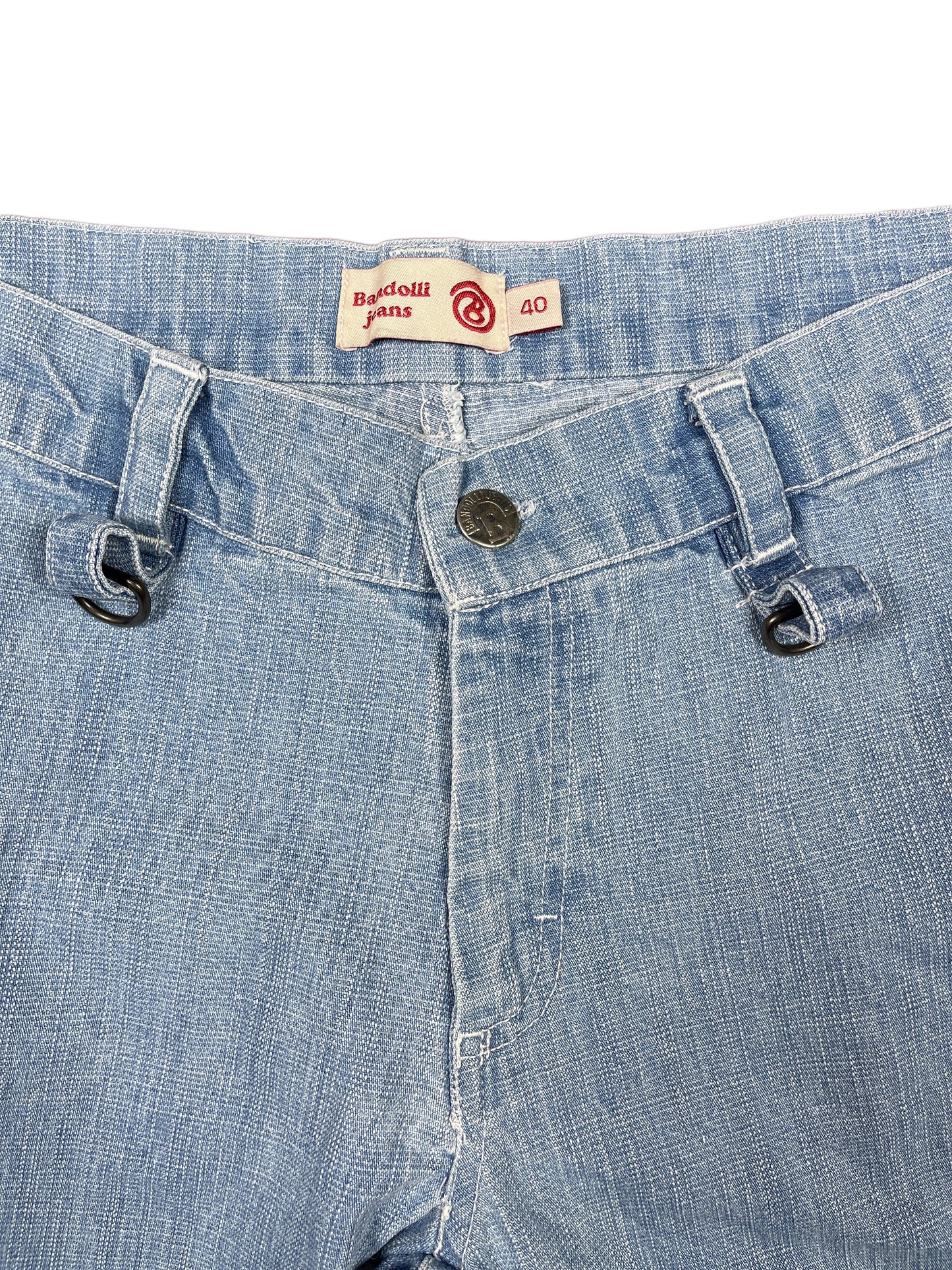 Y2k Bandolli Jeans Denim Flared Pants Blue - L