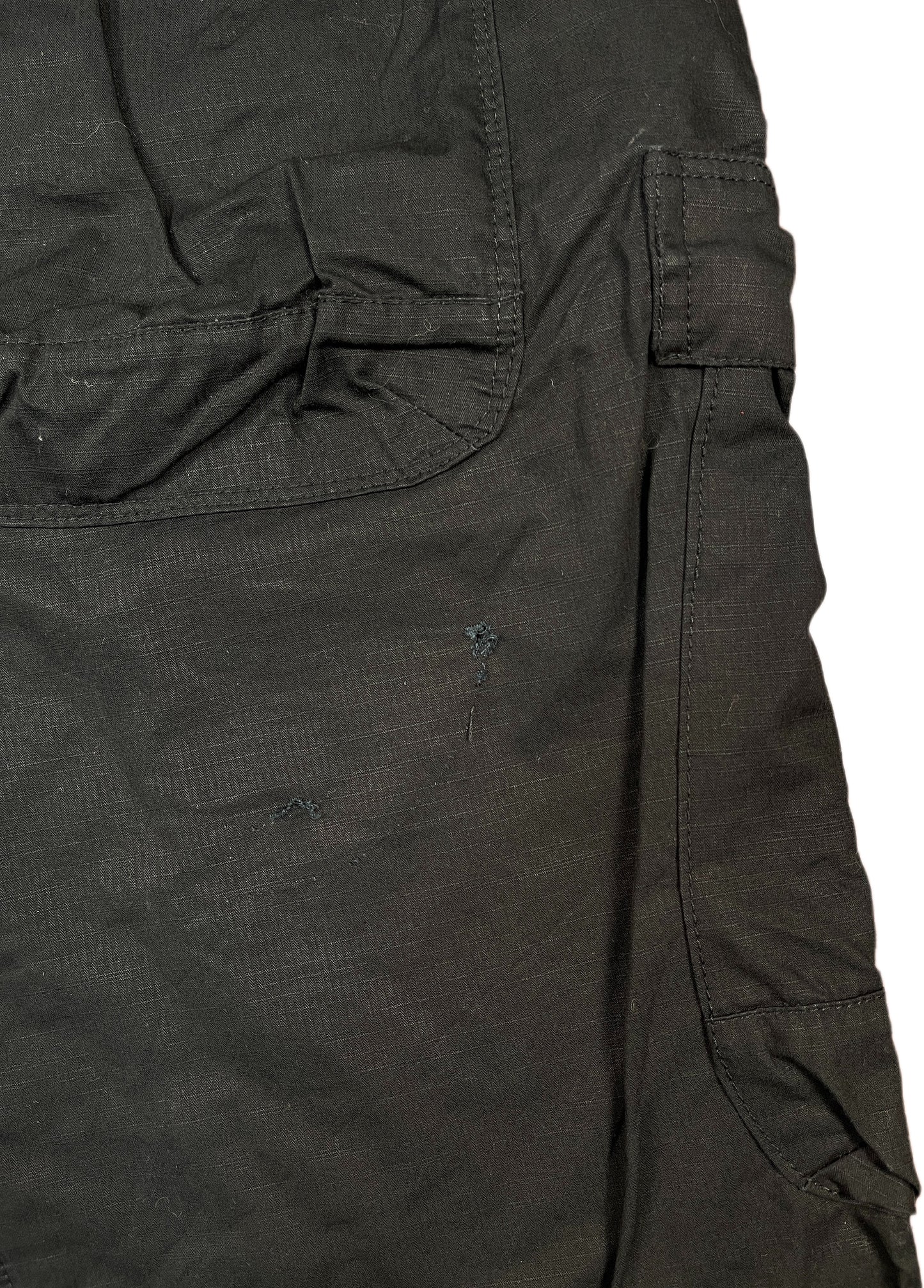 Y2K Rage Cargo Shorts Black Cotton XL
