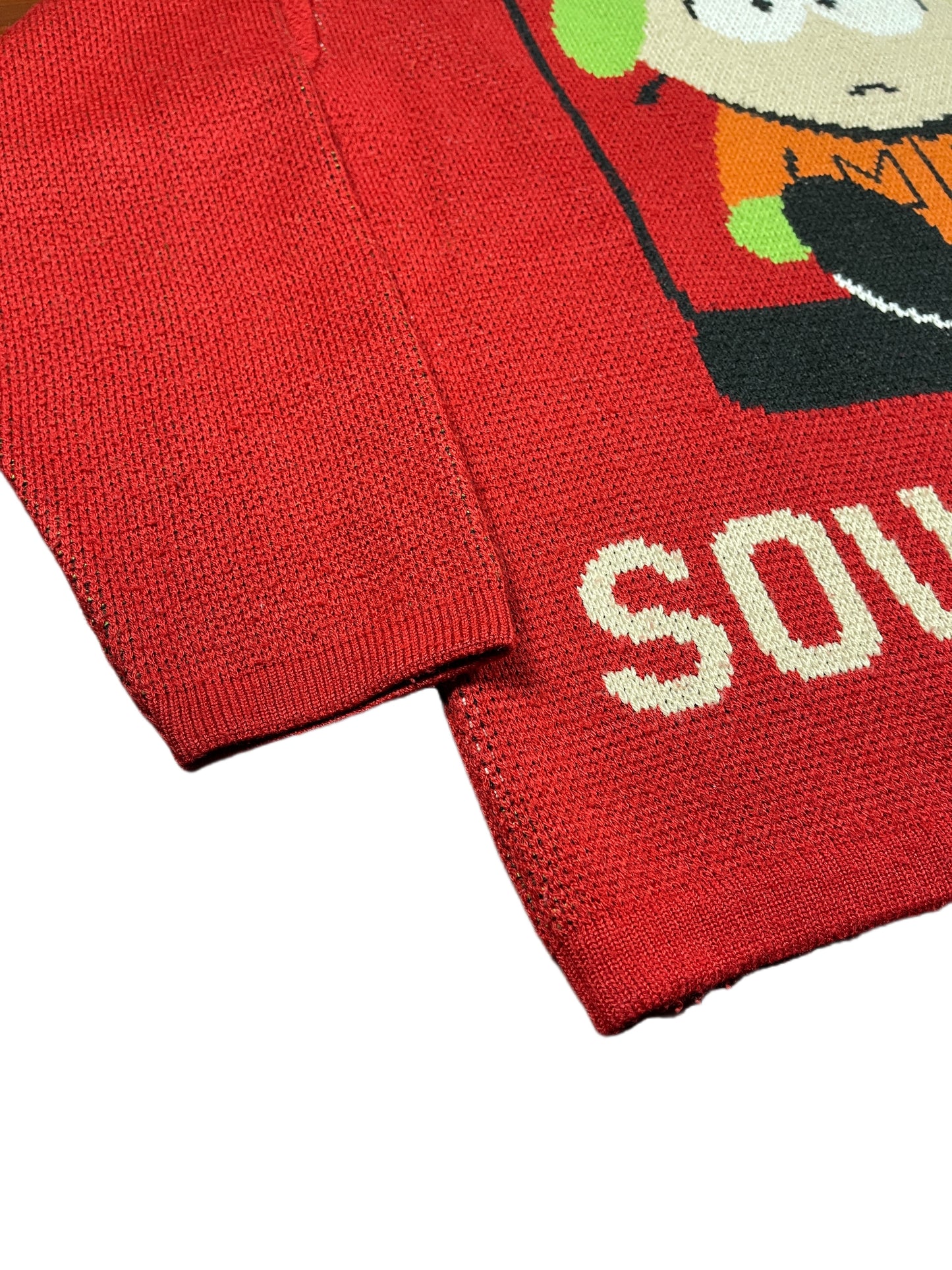 Vintage South Park 2001 Chunky Knitted Sweatshirt Red - M